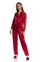 Women's Claret Red 6-Piece Nightgown Set T3070 - 4