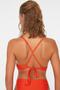 Turuncu Dokulu Üçgen Push Uplı Bikini Üstü TBESS21BU0010 - 5