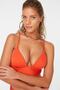 Turuncu Dokulu Üçgen Push Uplı Bikini Üstü TBESS21BU0010 - 3