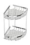 Stainless Series Oval Double 19*19 cm Shampoo Holder Corner Sponge Holder
