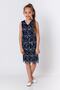 Girl's Navy Blue Sequined Dress - 3