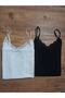 Women's Rope Strap Lace V-Neck 2-Piece Undershirt