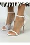 White Leather Shoes with Bow Detail - 6