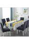 Chair Cover, Lycra, Washable, 6 Pieces, Anthracite Color - 2