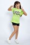 Lime Green Girl's Shorts Set