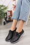 Women's Black Genuine Leather Inside Full Orthopedic Soft Casual Shoes