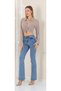 Flared Leg Cotton Linen Trousers - 3