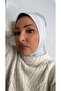 Women's Hijab Silver Snap Neck Collar Hijab Bonnet Model Scarf Shawl - 5