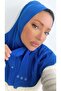 Women's Hijab Sax Snap-Fast Neck Collar Hijab Bonnet Model Scarf Shawl - 2