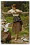 Young Girl and White Doves 1000 Piece Puzzle Jigsaw Puzzle Mdf (Wood)