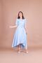 Women's Baby Blue Size Asymmetrical Cut Dress - 5