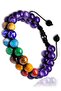 Attention Deficit Memory Focus Amethyst Varisite Agate Tiger Eye Coral Jade Bracelet - 2