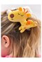Large Plush Fluffy Furry Yellow Giraffe Peg Buckle Adult Children's Buckle