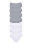 7 Pieces Women's High Waist Bato Thick Rubber Panties Gray
