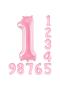 1 Number One Pink Foil Balloon 34" Inc 76 Cm