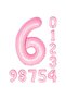 6 Number Six Pink Foil Balloon 34" Inc 76 Cm