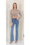 Flared Leg Cotton Linen Trousers - 2