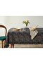Florals Polycotton Ruffle Tablecloth 150x220 Cm Dark Blue