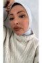 Women's Hijab Silver Snap Neck Collar Hijab Bonnet Model Scarf Shawl