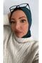 Women's Hijab Emerald Snap Neck Collar Hijab Bonnet Model Scarf Shawl - 3