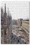 Cathedral And People On The Square 255 Piece Puzzle Jigsaw Puzzle Mdf (wood)