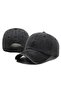 Antique Denim Washed 3-Piece Hat Combination Summer Cotton Yellow Black Navy Blue - 8