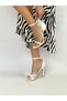 White Leather Shoes with Bow Detail - 3