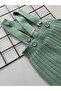 Mint Color Front Buttoned Strap Adjustable Unisex Baby Knitwear Salopet Leggings Trousers - 3
