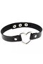 Black Leather Chocker Heart Choker Necklace Jewelry 35 cm - 2