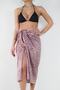 Pink Satin Leopard Print Long Pareo Pareo Women's Beach Dress New Season - 2