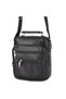 Men's Hand and Shoulder Strap Bag with Leather Case, Black - 2