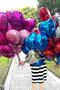 1 Piece 45 cm Dark Blue Heart Shaped Foil Balloon, Flying with Helium - 3