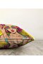 Pop Art Girl Patterned Double Sided Decorative Raschel Knitted Pillow Throw Pillow Cover with Yellow Background - 3