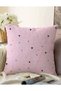 Double Sided Pink Colorful Hearts on the Floor Children's Room Raschel Knitted Pillow Throw Pillow Cover