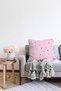 Double Sided Pink Colorful Hearts on the Floor Children's Room Raschel Knitted Pillow Throw Pillow Cover - 2