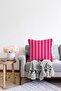Double Sided Victoria Pink Modern Design Digital Printed Raschel Knitted Pillow Throw Pillow Cover - 2