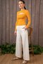 Women's Yellow Degaje Long Sleeve Blouse - 3