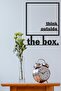 زخرفة ديكور الحائط "Think Outside The Box"، لوحة ديكور خشبية - 2