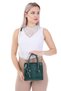 Women's Khaki Color Crocodile Material Small Size Handy and Stylish Bag with Shoulder Strap - 5