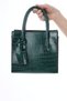 Women's Khaki Color Crocodile Material Small Size Handy and Stylish Bag with Shoulder Strap - 6