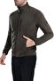 Men's Dark Khaki Full Zipper 3-Pocket Outdoor Fleece Jacket - 4