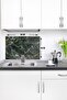 Brown Detailed Black Marble Look Glass Faucet Back Protector 40X60 cm - 3