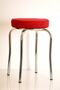Red Thai Feather Profile Stool Metal Stool Kitchen Stool Thick Stool