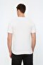 White Slim/Fitted Basic V-Neck Short Sleeve 100% Cotton T-Shirt Tmnss19Bo0002 - 2
