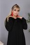 Women's Tie Collar Long Sleeve Hijab Suitable Long Viscose Combed Cotton Dress - 3