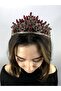 Burgundy Arven Model Henna and Bridal Crown – Special Design, Accessory, Quality Production, Eye-Catching Style – Ma - 5