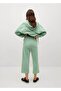Women's Pastel Green Pocket Cotton Trousers - 4