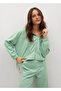 Women's Pastel Green Pocket Cotton Trousers - 6