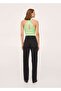 Women's Pastel Green Corded Cross Top - 4