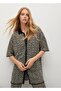 Women's Black Leopard Patterned Cardigan